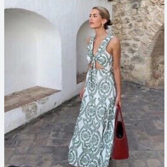 Zara NEW perforated knotted embroidered dress 3356/697 - Picture 11 of 13